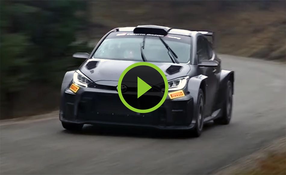 Loubet tarmac testing Toyota GR Yaris Rally2 in WRC Rallye Monte Carlo roads